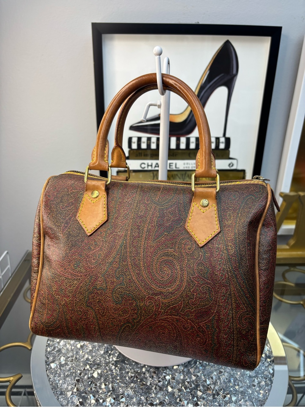 Etro vintage Paisley Boston bag EUC - Picture 3 of 13